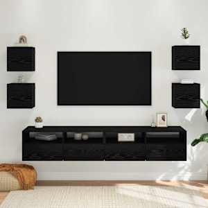Nástěnný TV kabinet Nástěnný 4 pcs Černý dub 30,5 x 30 x 30 cm - obrázek 1
