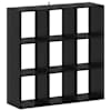 vidaXL Raamatukapp Must tamm 102 x 32 x 102 cm