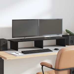 Stojalo za monitor Črni hrast 100 x 27 x 15 cm Inženirski les