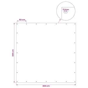 Plachta s oky Zelená 3 x 3 m 140 gsm PE - obrázek 7