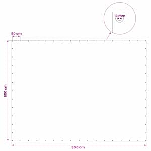 Plachta s oky Zelená 6 x 8 m 140 gsm PE - obrázek 7