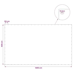 Plachta s oky Zelená 6 x 10 m 140 gsm PE - obrázek 7