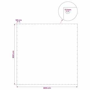 Plachta s oky Zelená 8 x 8 m 140 gsm PE - obrázek 7