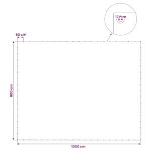 Plachta s oky Zelená 8 x 10 m 140 gsm PE - obrázek 7