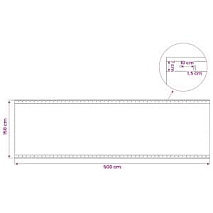 Leno plachta Zelená 1,5 x 5 m 260 gsm PE - obrázek 6