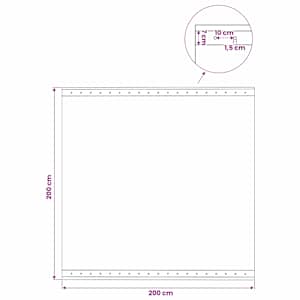 Leno plachta Zelená 2 x 2 m 260 gsm PE - obrázek 6