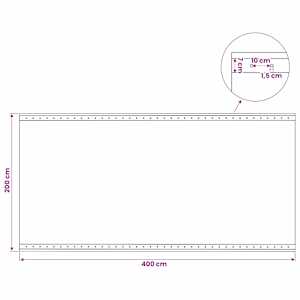 Leno plachta Zelená 2 x 4 m 260 gsm PE - obrázek 6