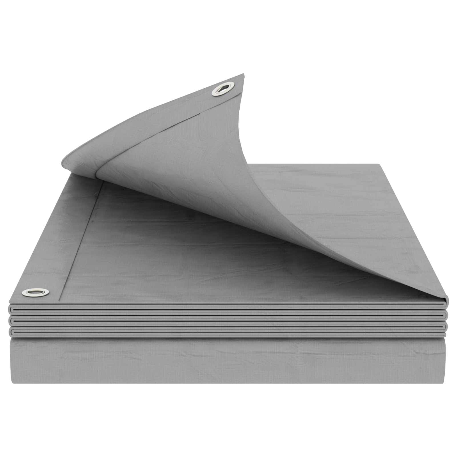 vidaXL Plachta s oky Světle šedá 6 x 10 m 90 gsm PE