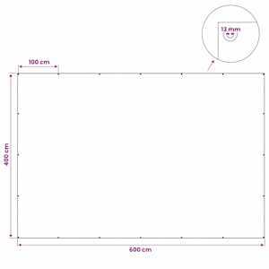 Plachta s oky Zelená 4 x 6 m 260 gsm PE - obrázek 7