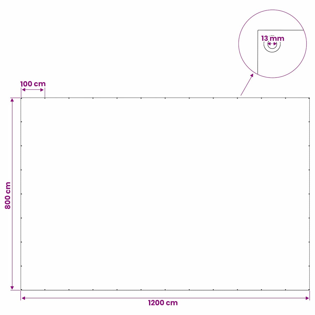 Presenning med øjer 260 gsm PE - Billede 7