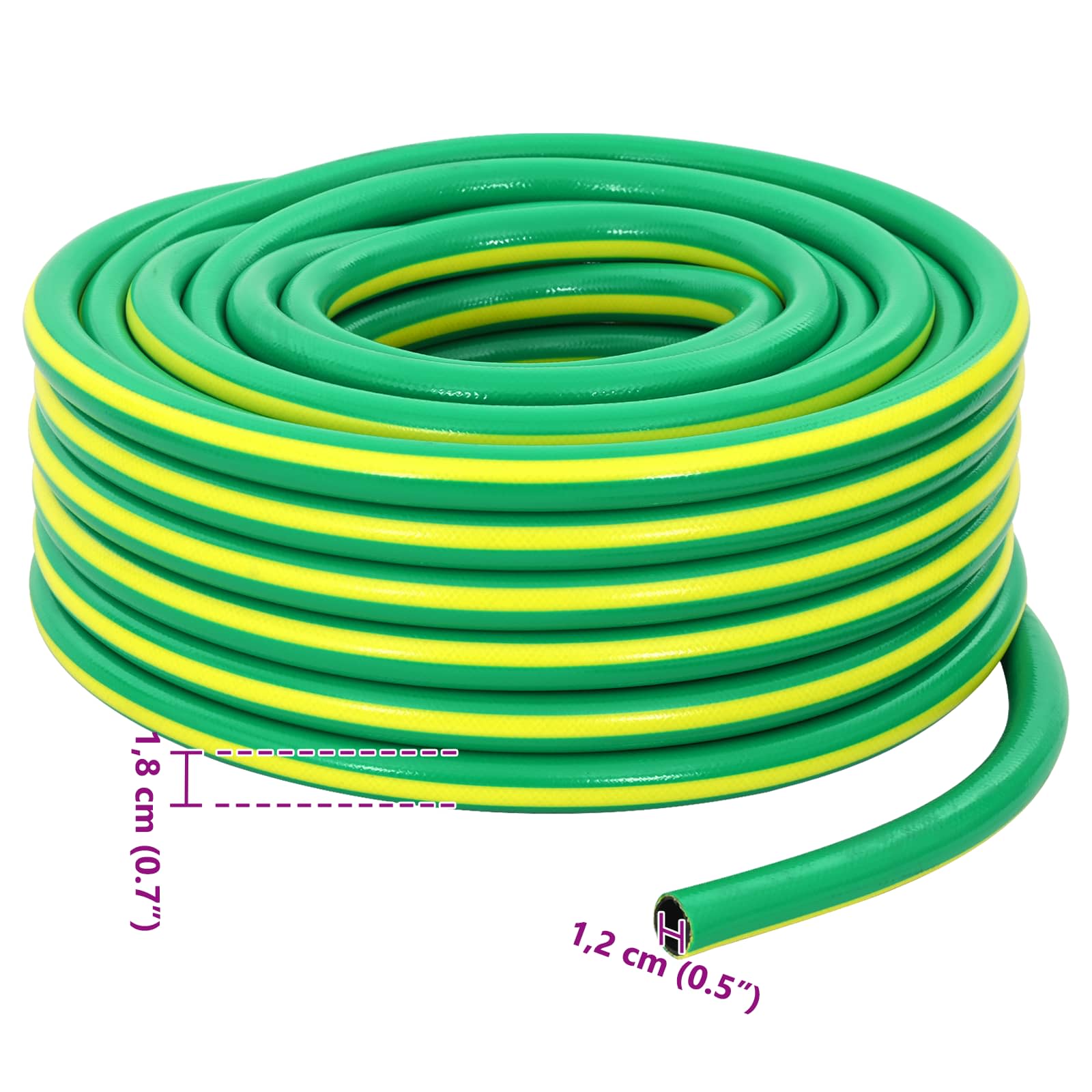 Tuinslang 5-Lags Groen en Geel 1 / 2'' 10 m PVC image 6