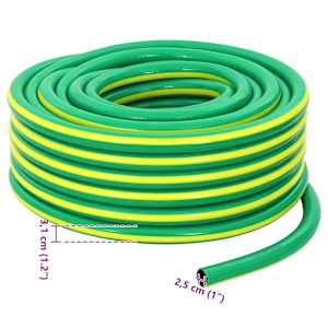 Zahradní hadice 5-vrstvá Zelená a žlutá 1" 10 m PVC - obrázek 6