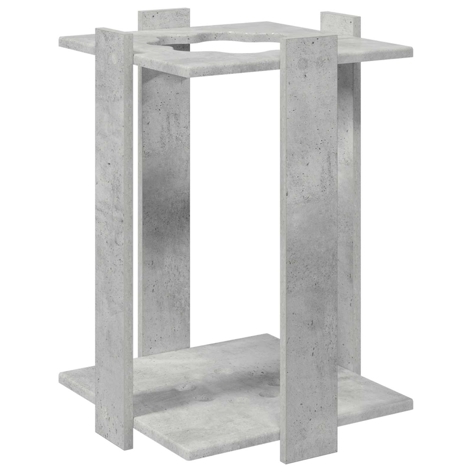 vidaXL Biljardikeppiteline Tekninen puu 42 x 43 x 60 cm Betoninharmaa