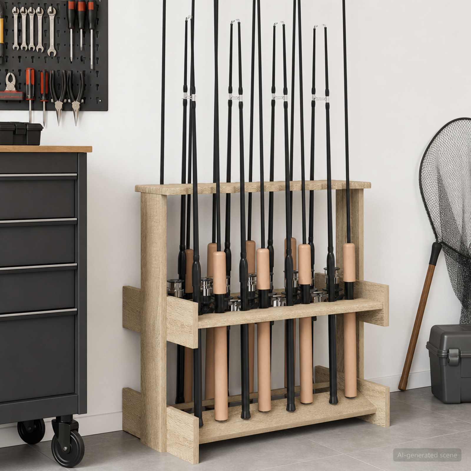 Biljartkeu standaard Bewerkt hout 60 x 35 x 60 cm Sonoma – afbeelding 1