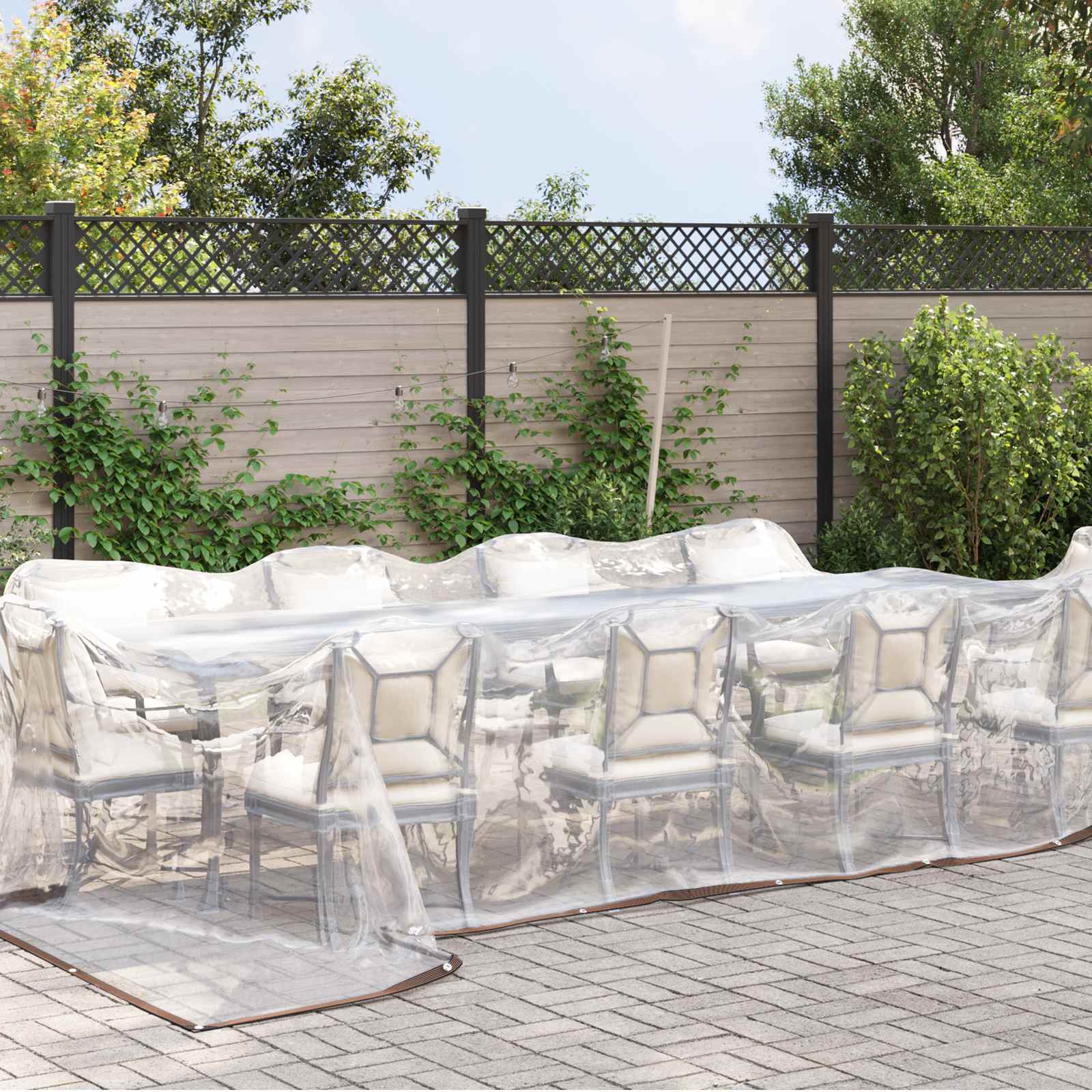 vidaXL Prelată Transparent 7 x 5 m PE