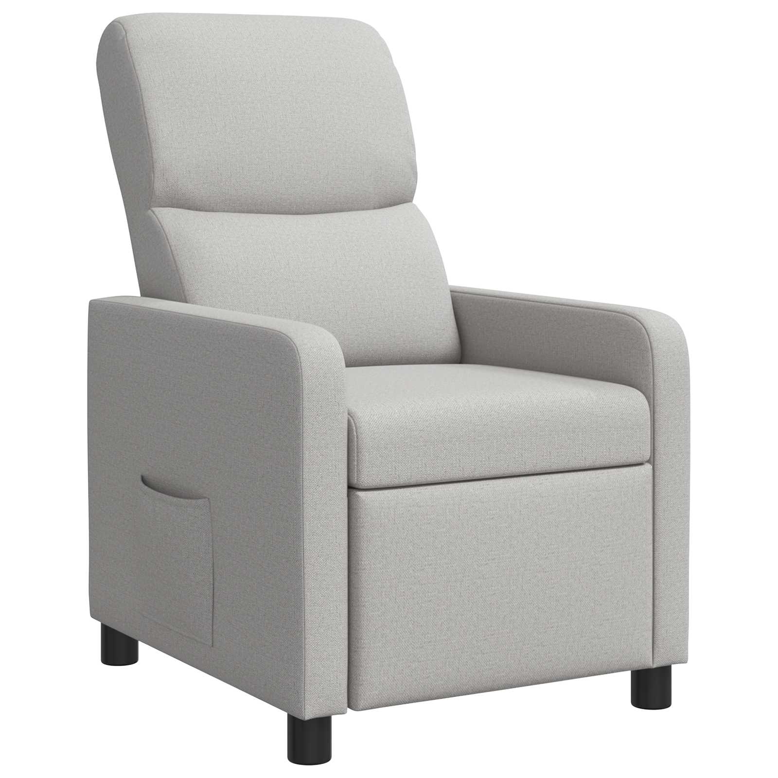vidaXL Relaxfauteuil Wolkengrijs Polyester grijs, foto 3