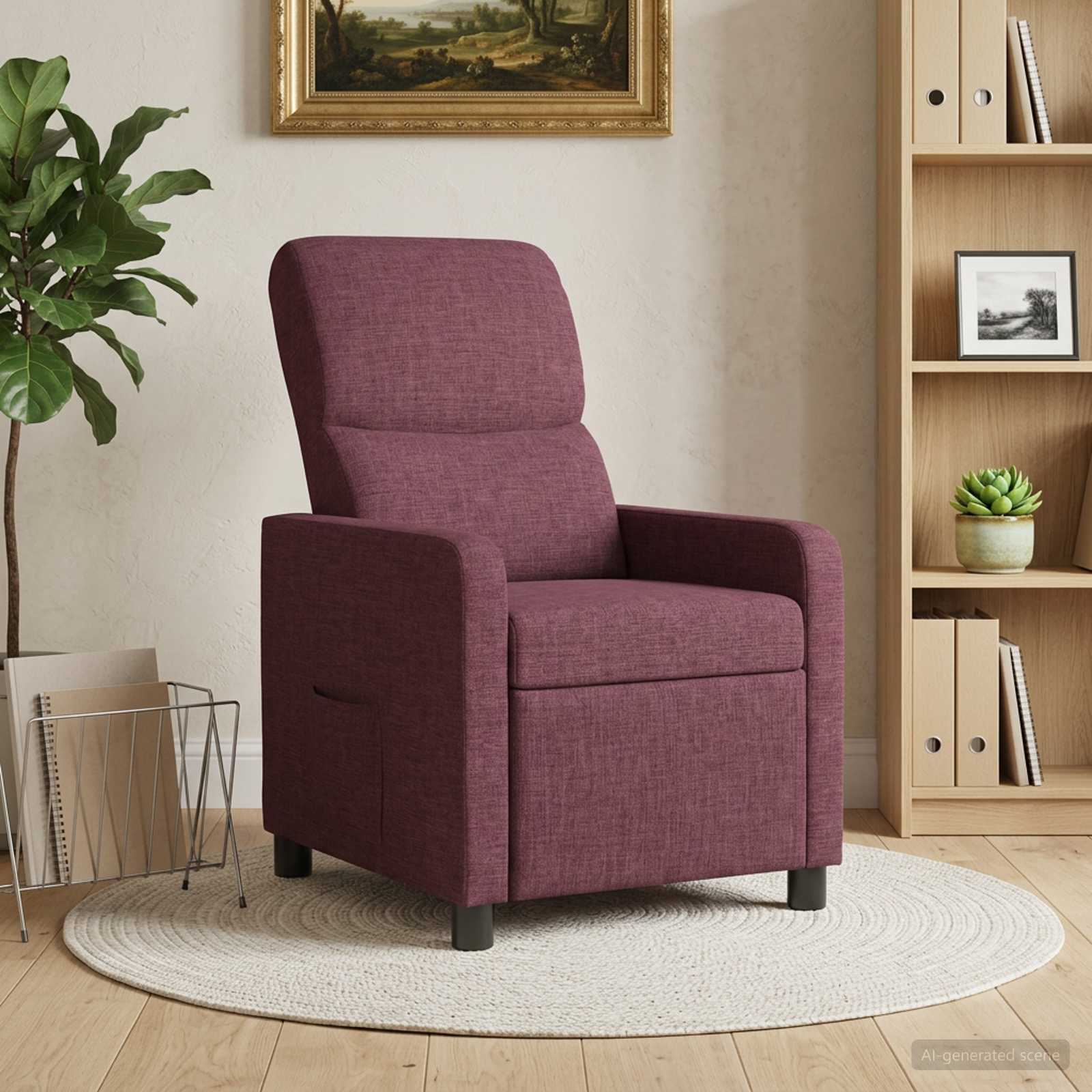 Recliner Lila Tyg