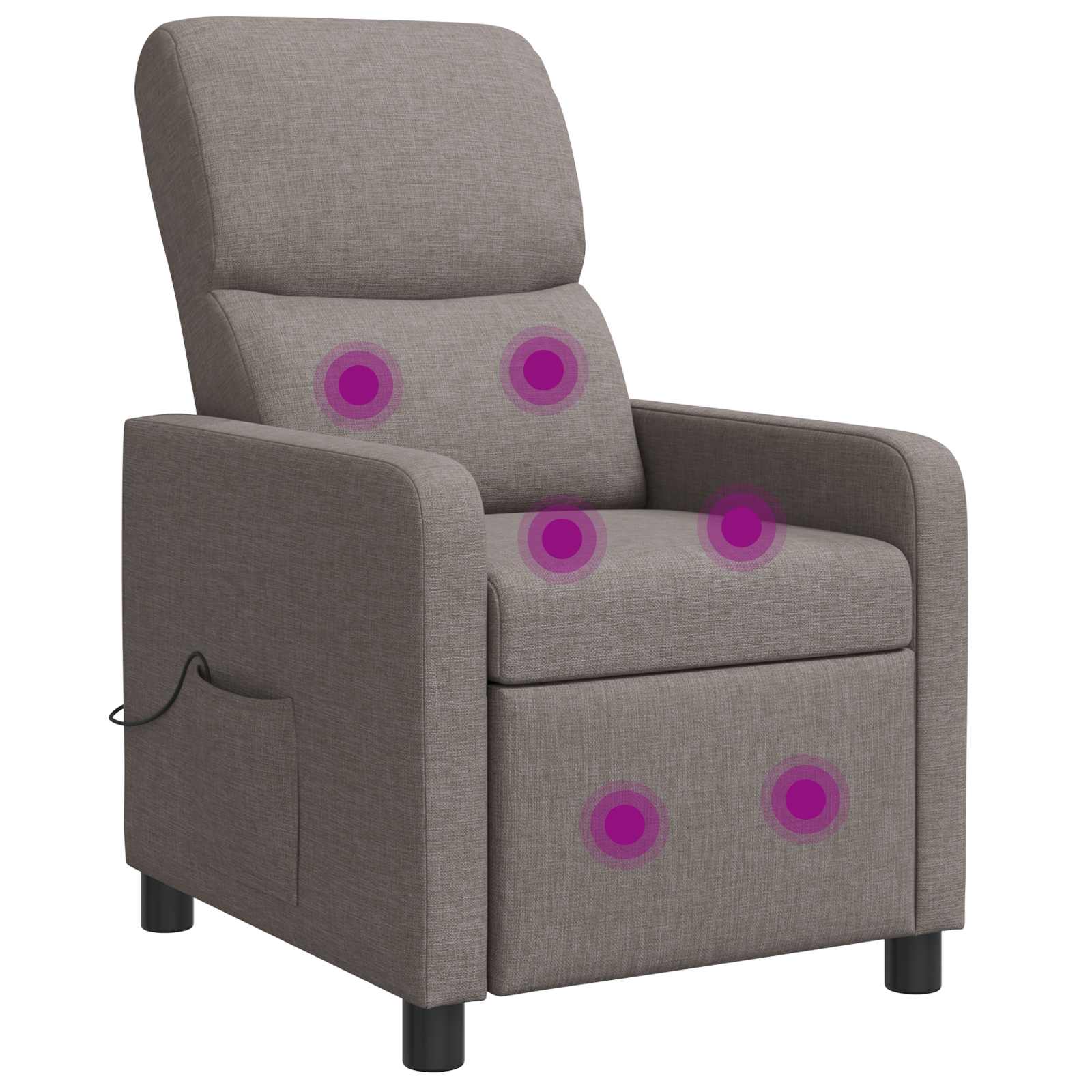vidaXL Masirni ležalnik Taupe