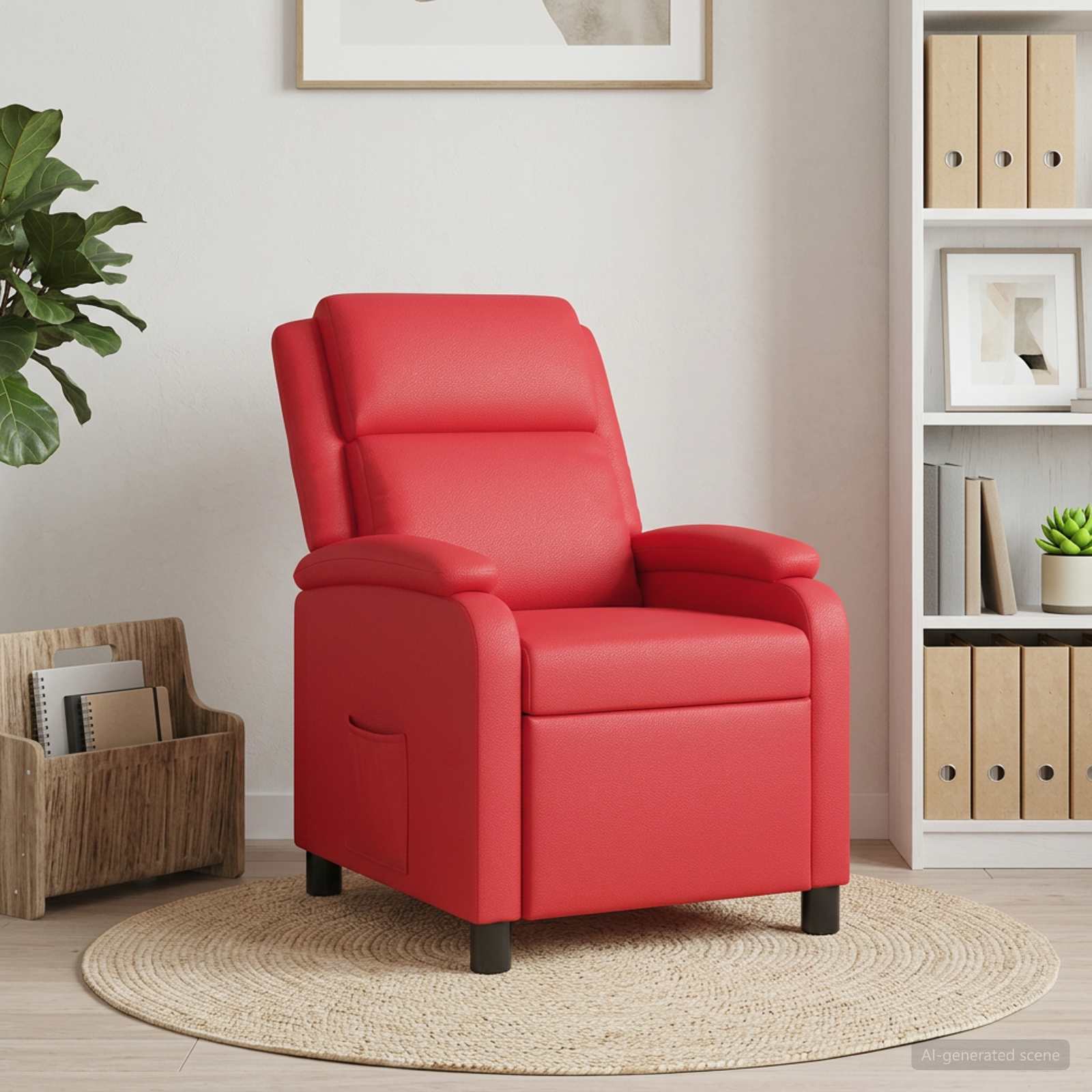 Recliner Röd Konstläder