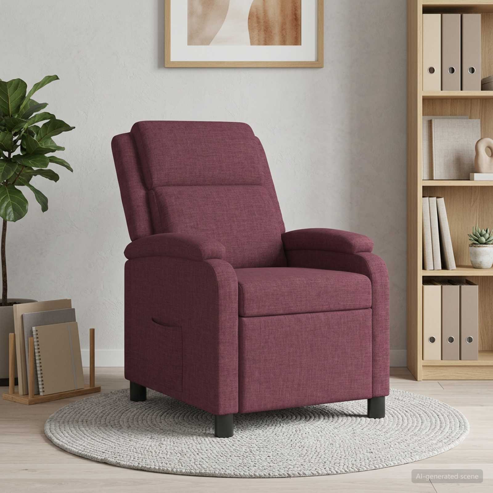 Recliner Lila Tyg
