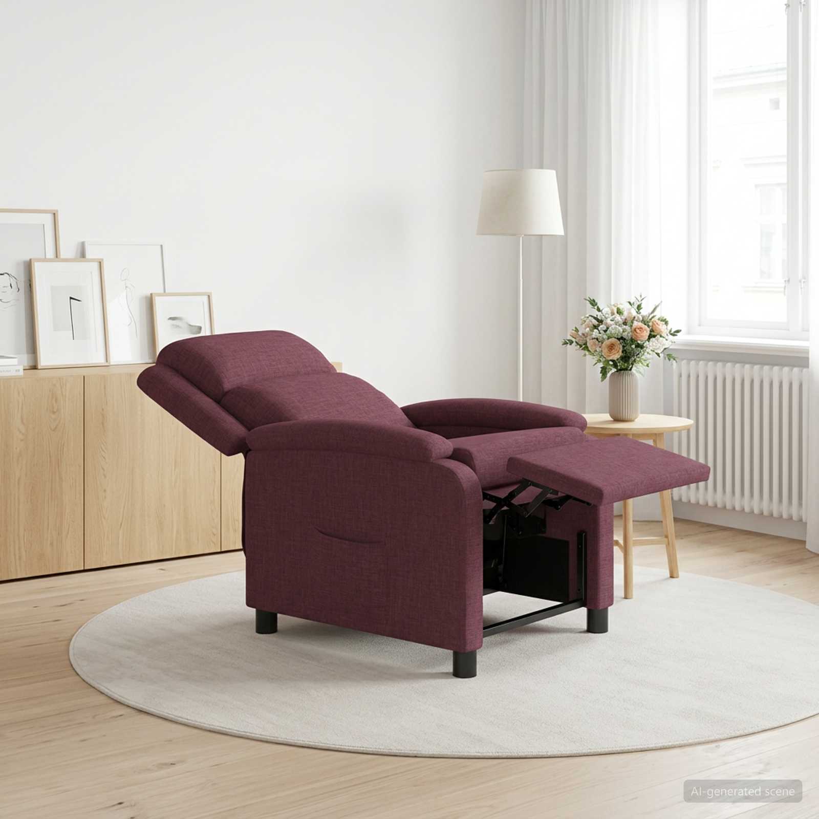 Relaxfauteuil Paars Stof