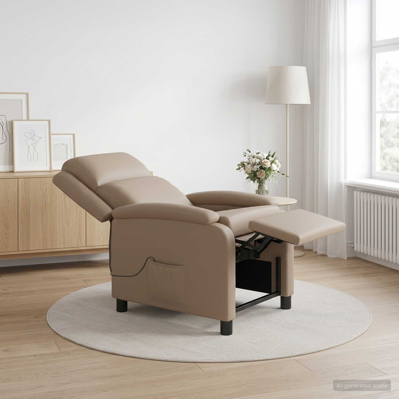 Massagefåtölj Cappuccino Konstläder
