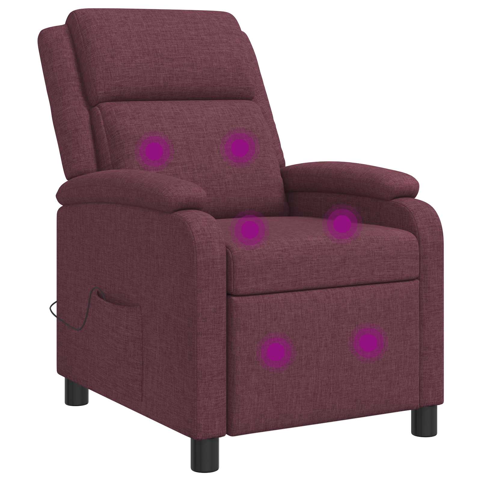 vidaXL Massage Relaxsessel Lila Stoff