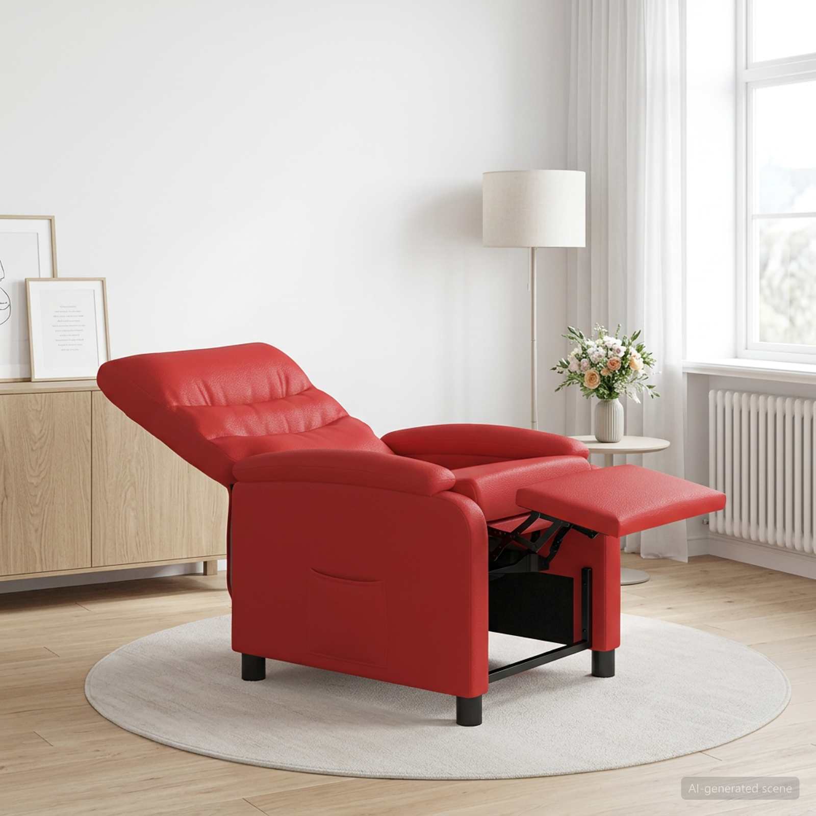 Recliner Röd Konstläder