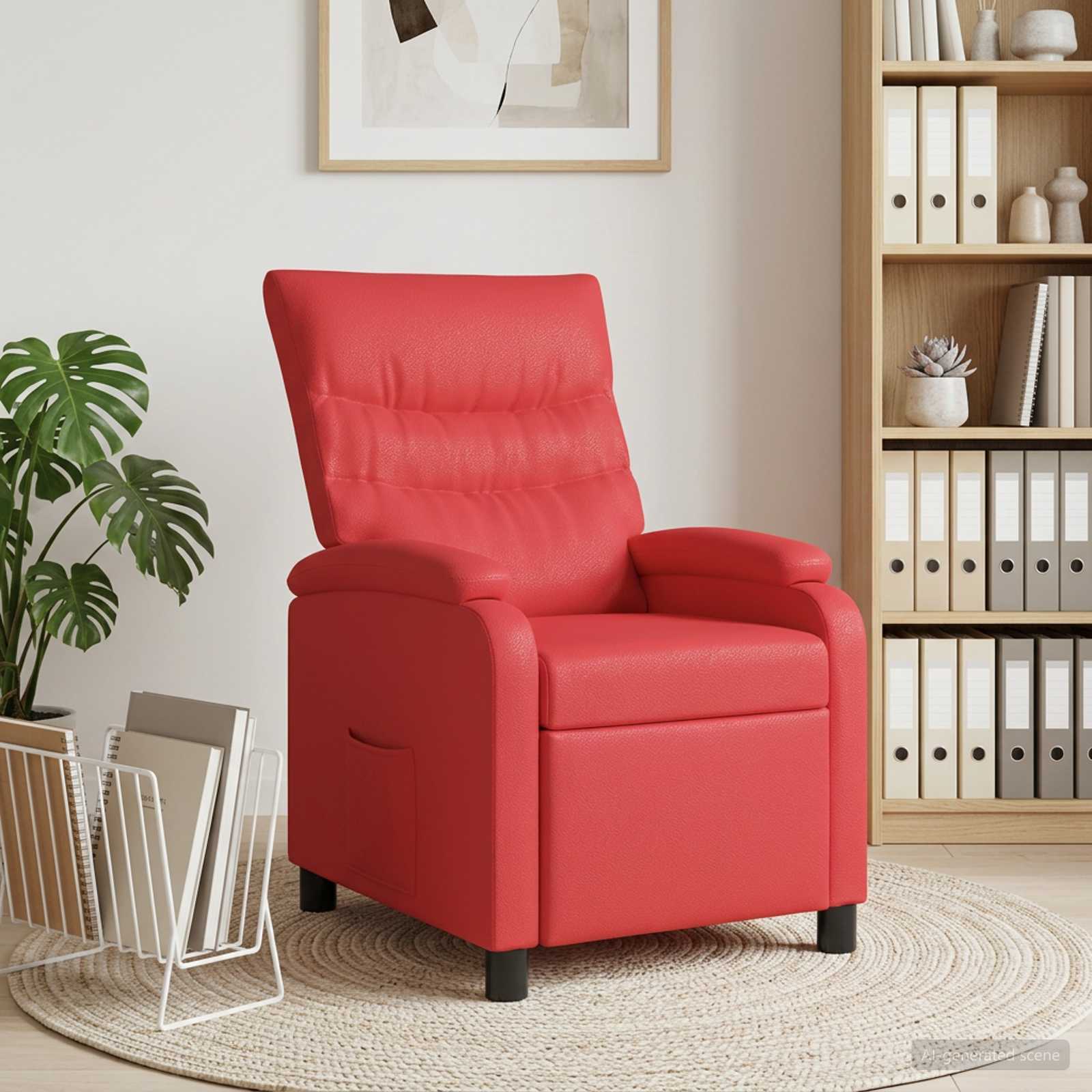 Recliner Röd Konstläder