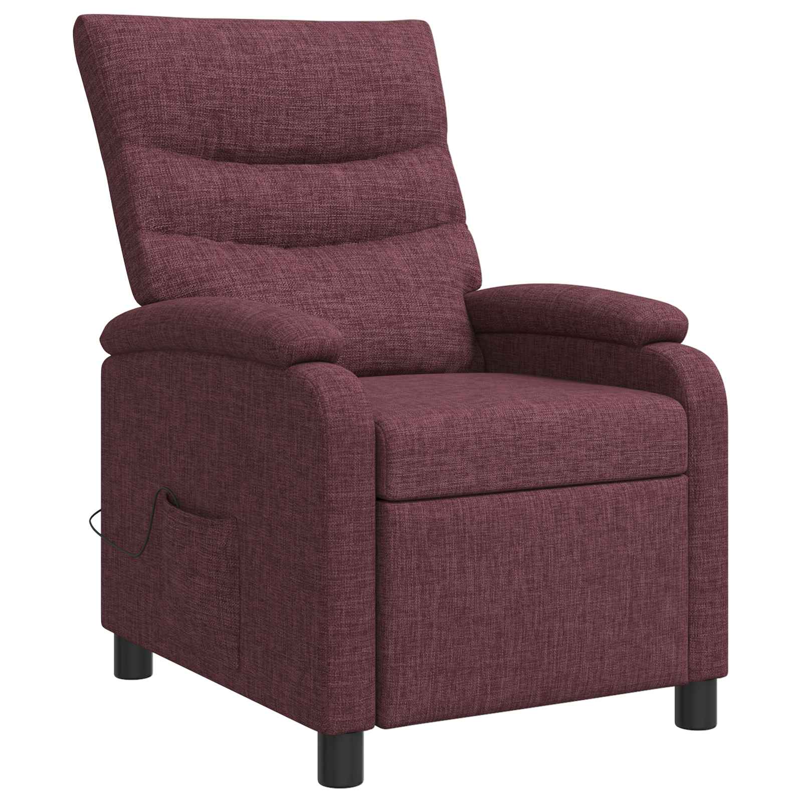 vidaXL Massage Recliner Paars Stof