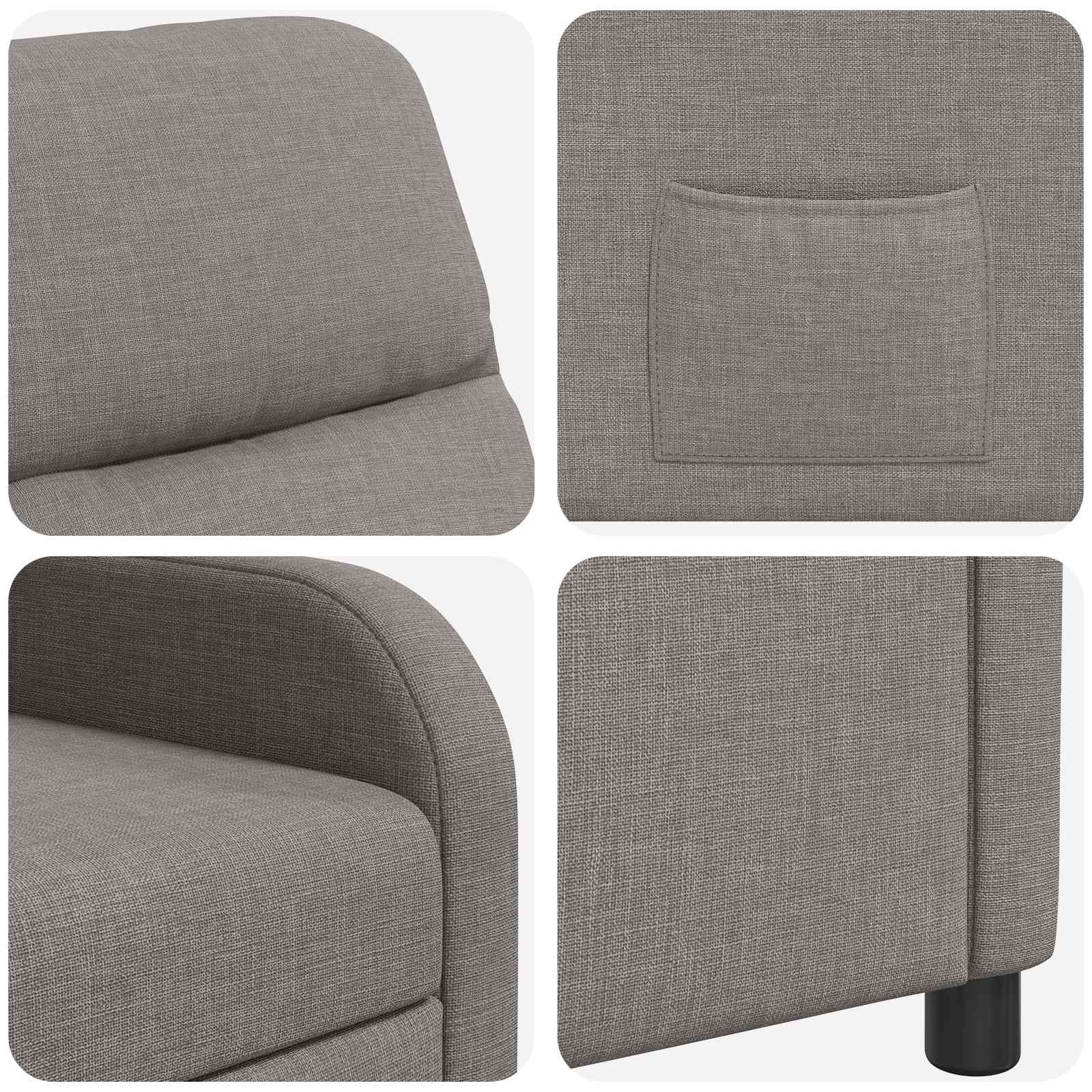 vidaXL Relaxfauteuil Taupe Stof
