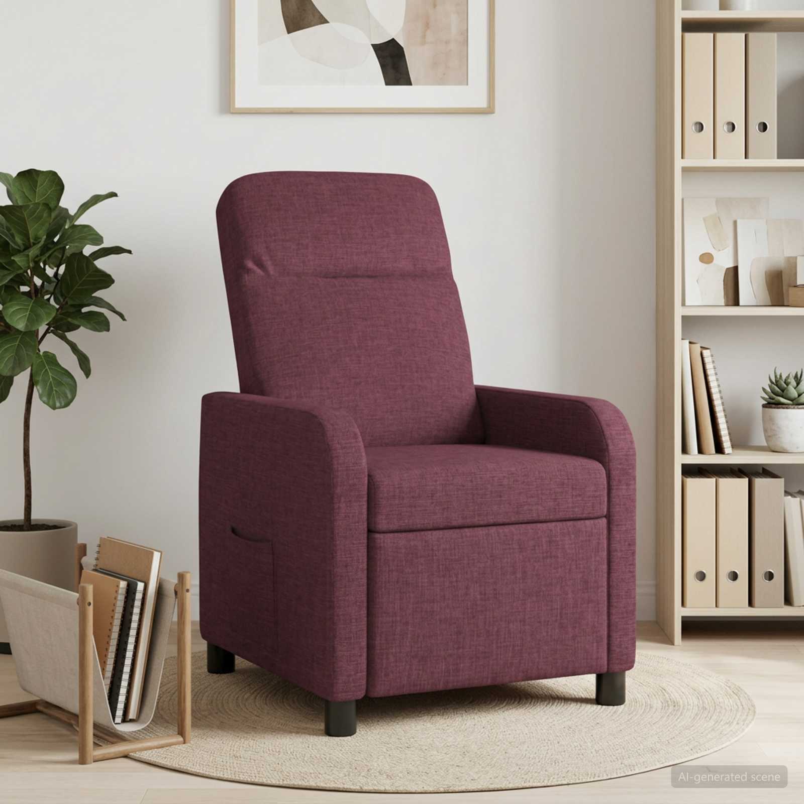 Relaxfauteuil Paars Stof