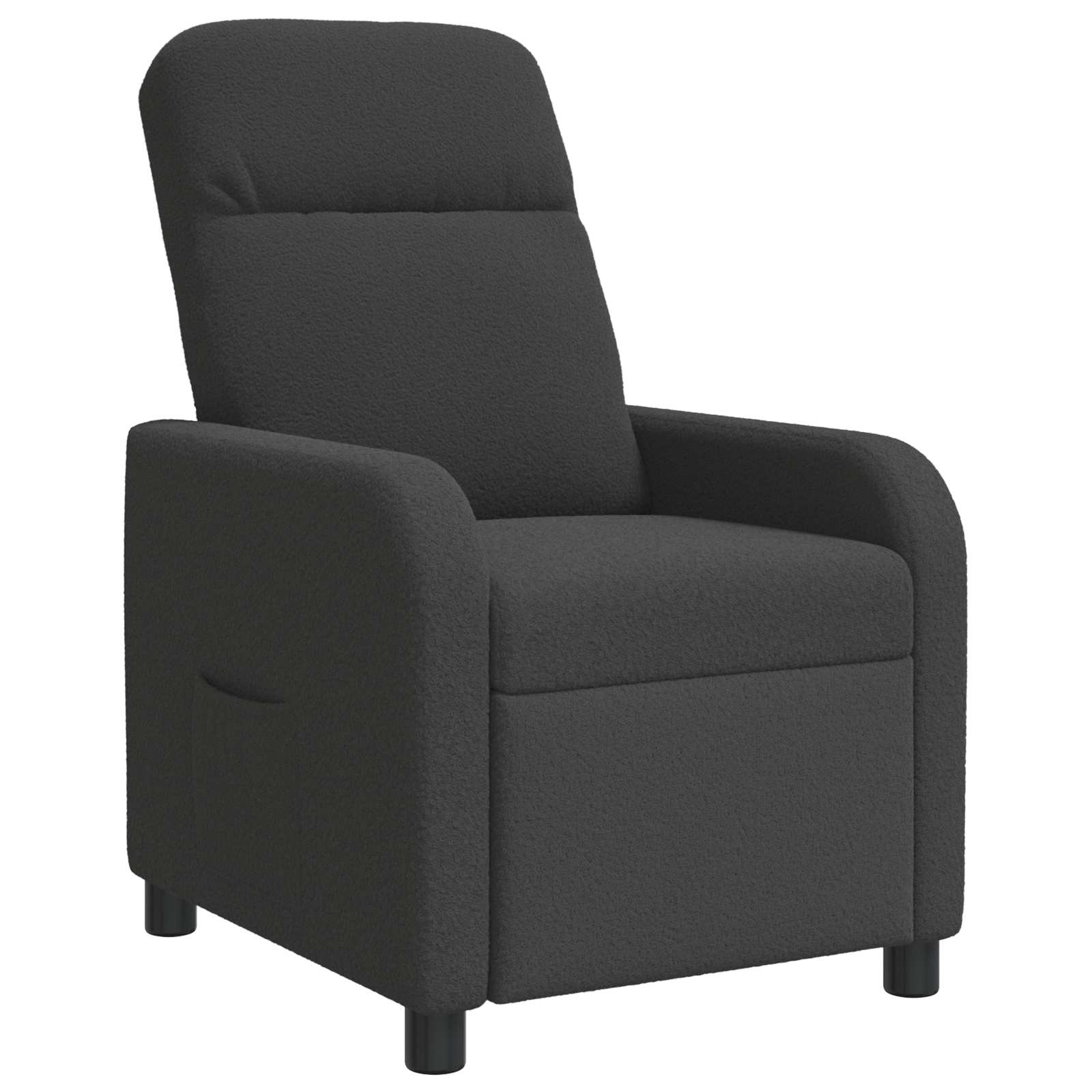 vidaXL Naslanjač Temno siva Bouclé