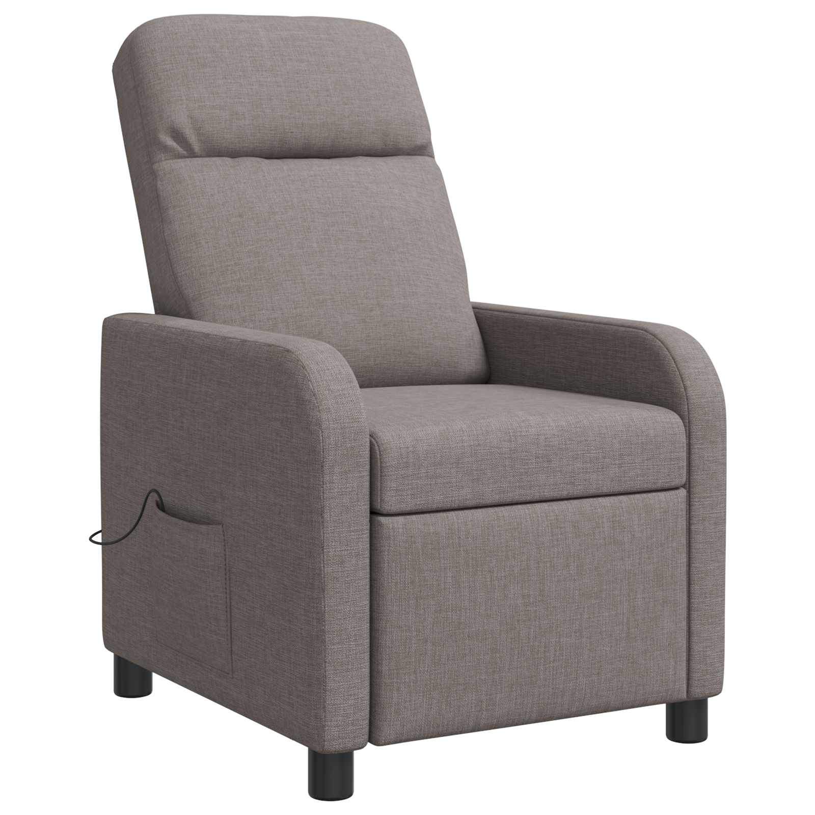 vidaXL Massage Recliner Taupe Stof