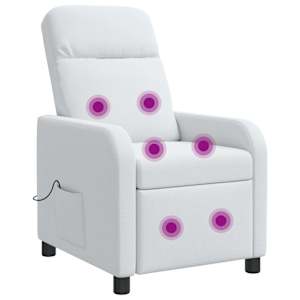 vidaXL Massaažikalletool Valge kangas