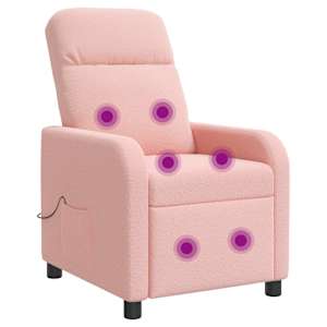 vidaXL Massaažikalletool Roosa Boucl&eacute;