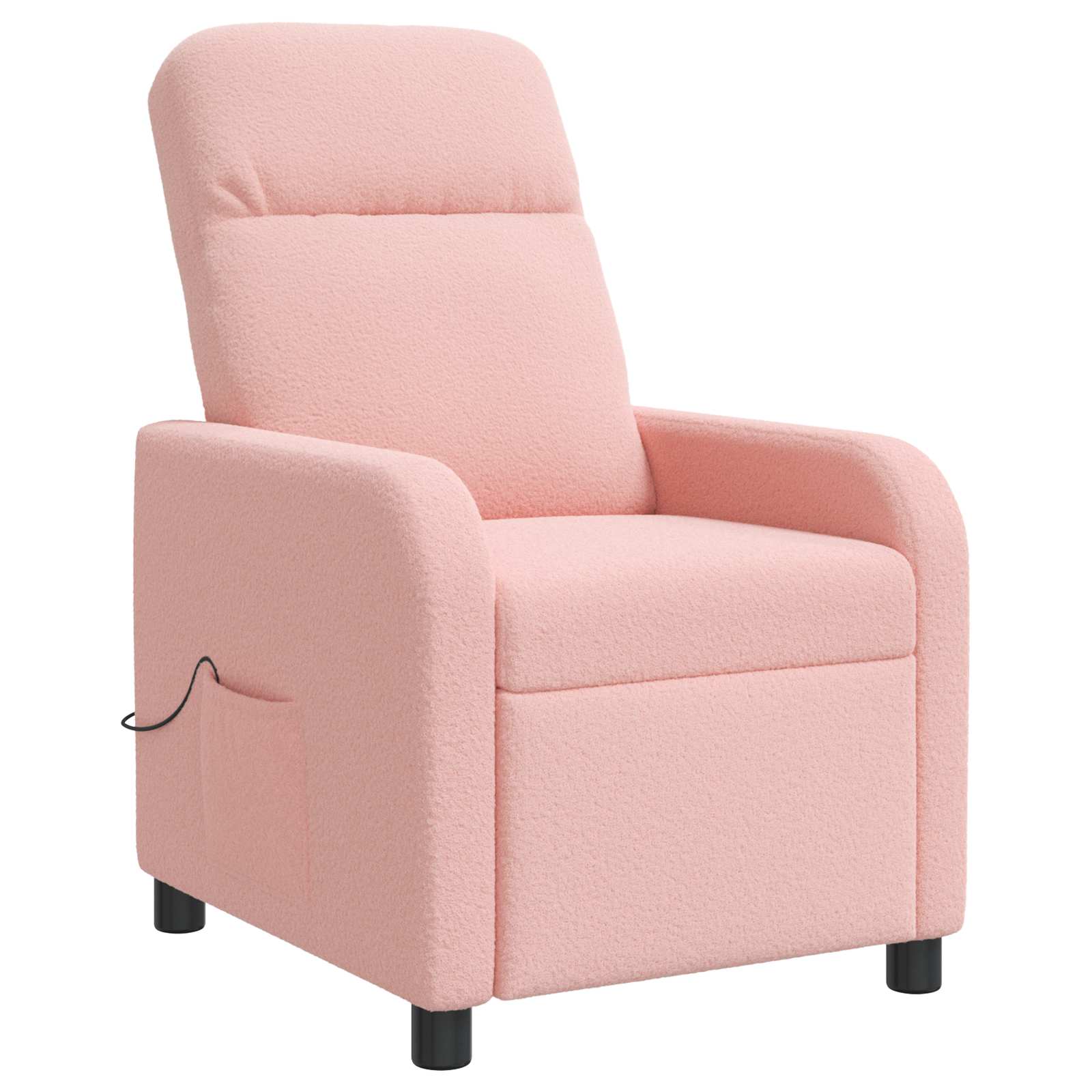 vidaXL Massage Recliner Roze Bouclé