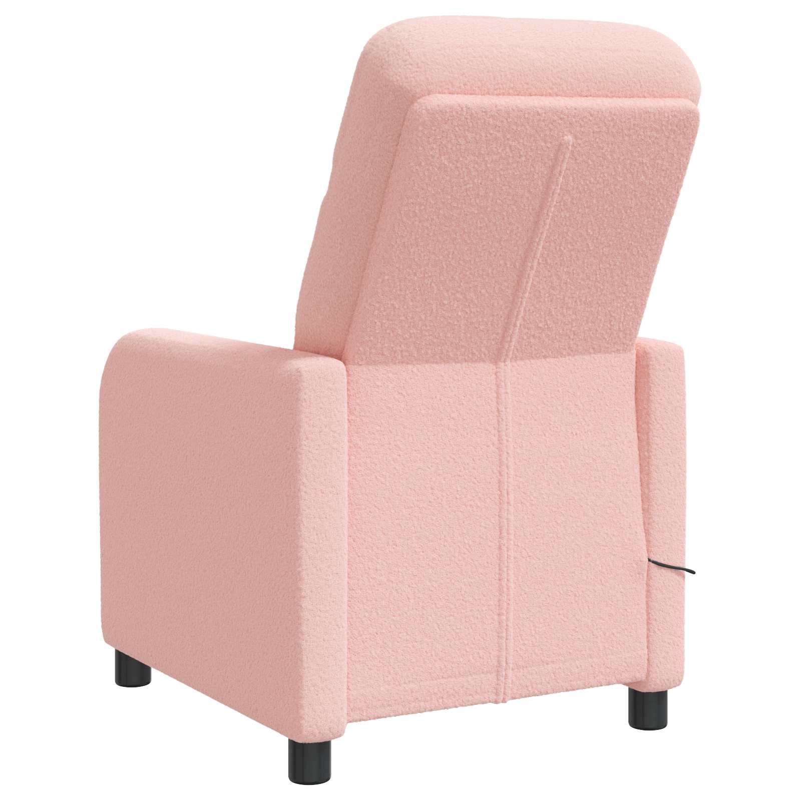 vidaXL Massage Recliner Roze Bouclé