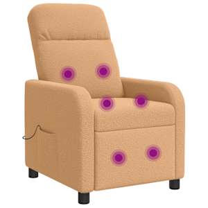 vidaXL Massaažikalletool Beež Boucl&eacute;