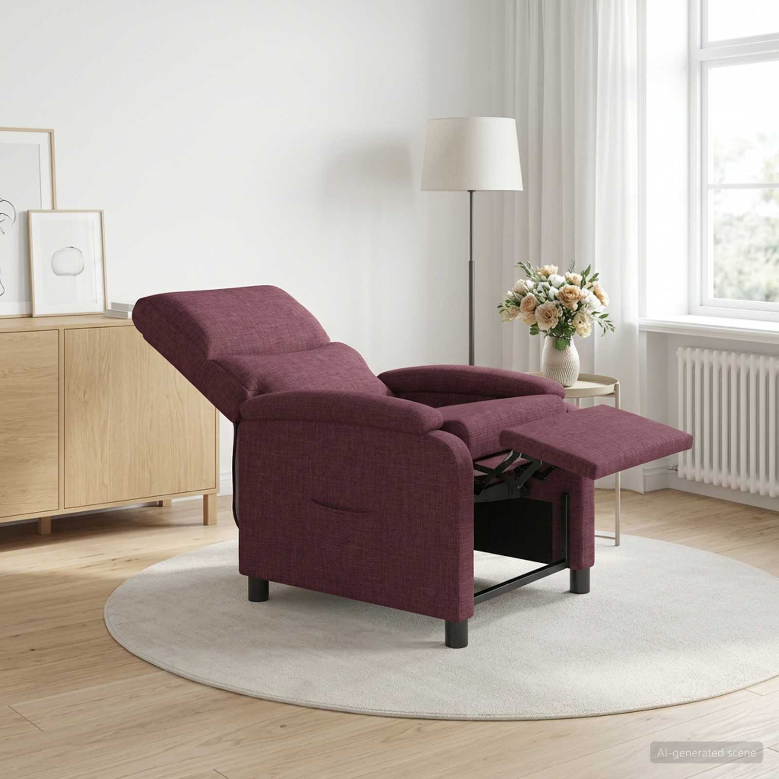 Relaxfauteuil Paars Stof