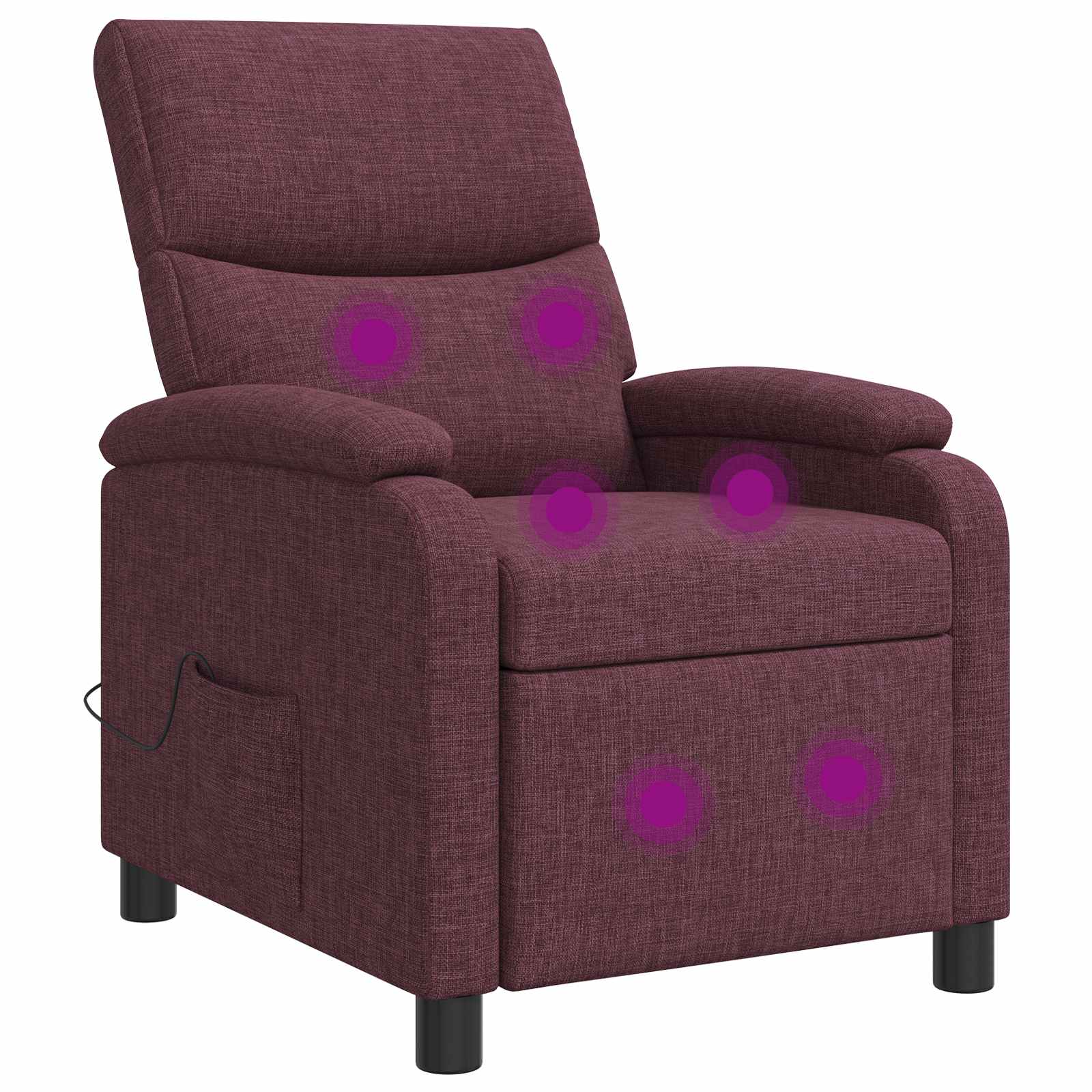 vidaXL Massage Relaxsessel Lila Stoff