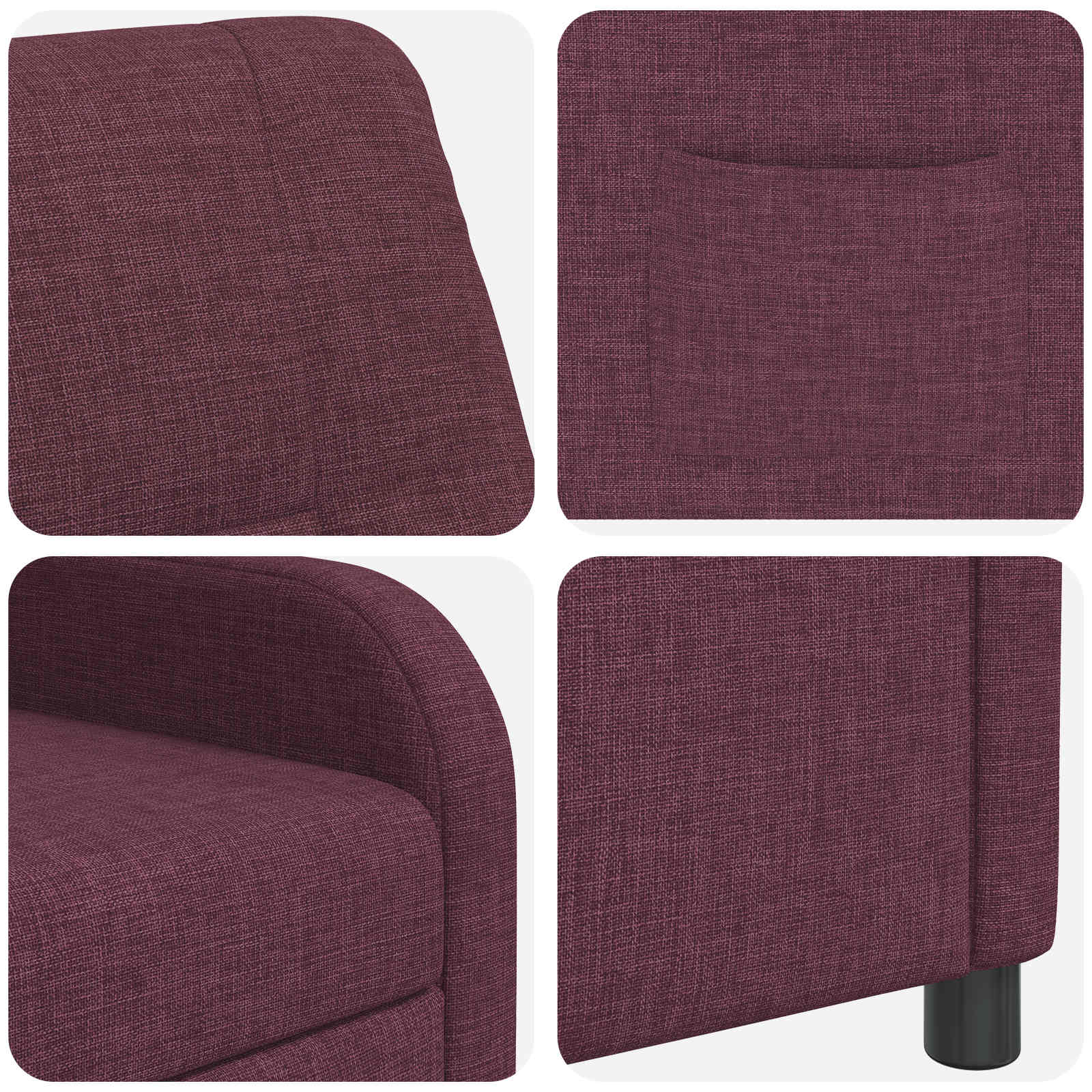 vidaXL Relaxfauteuil Paars Stof