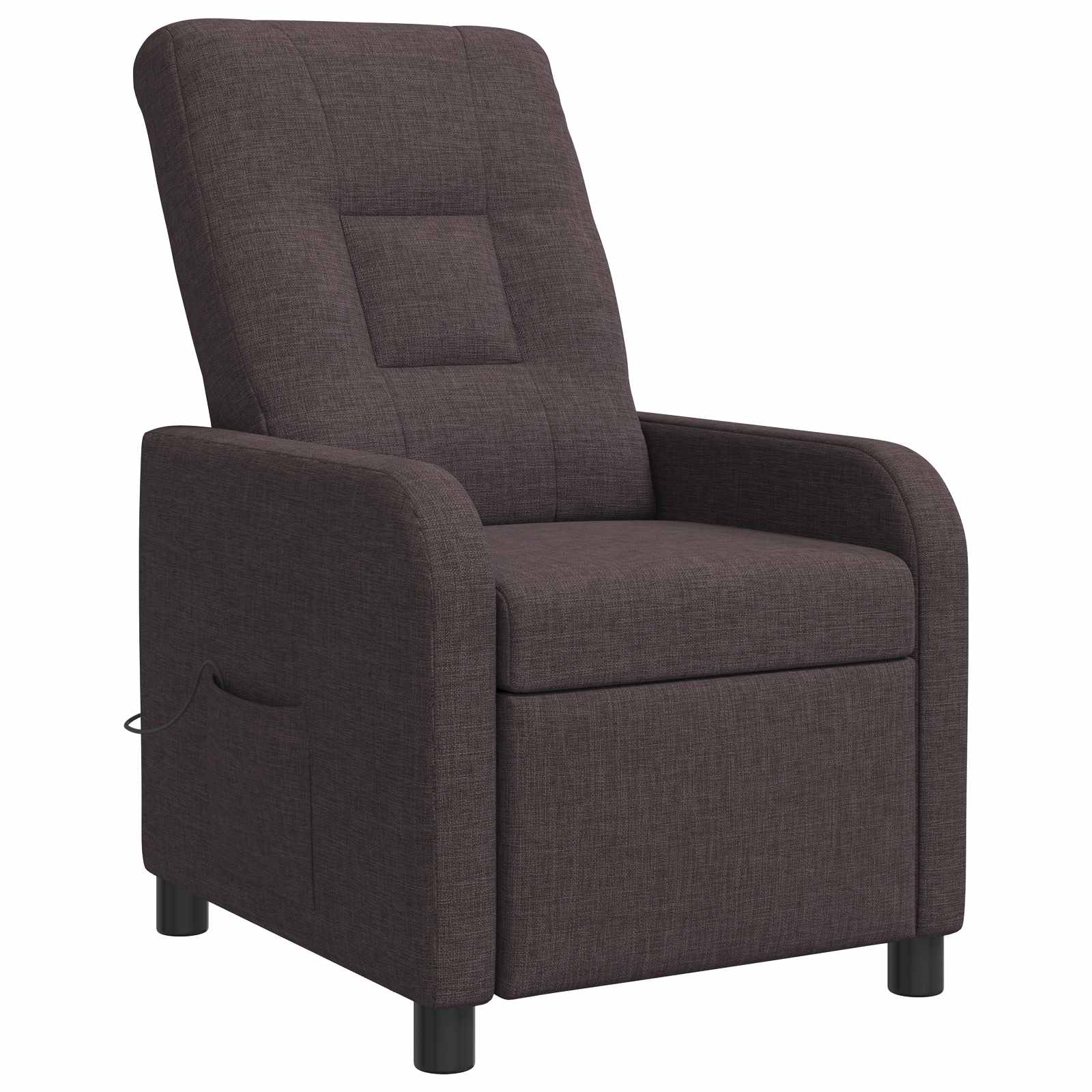 vidaXL Massage Recliner Donkerbruin Stof