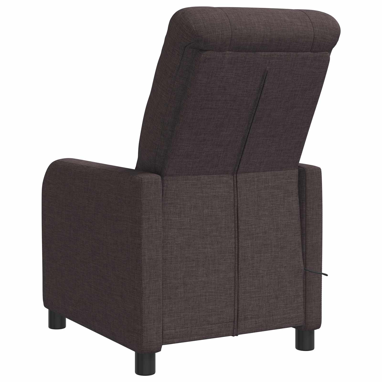 vidaXL Massage Recliner Donkerbruin Stof
