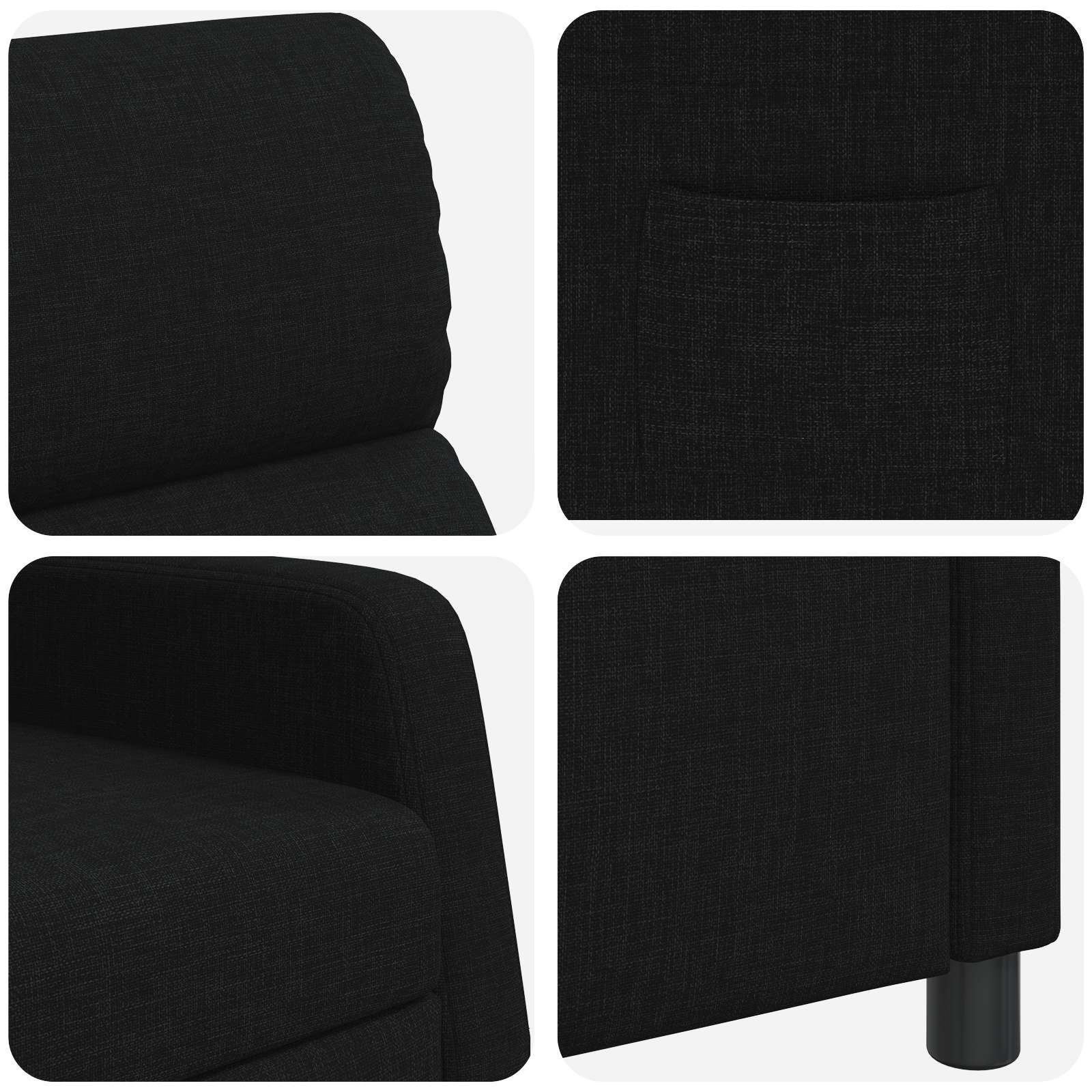 vidaXL Relaxfauteuil Zwart Stof
