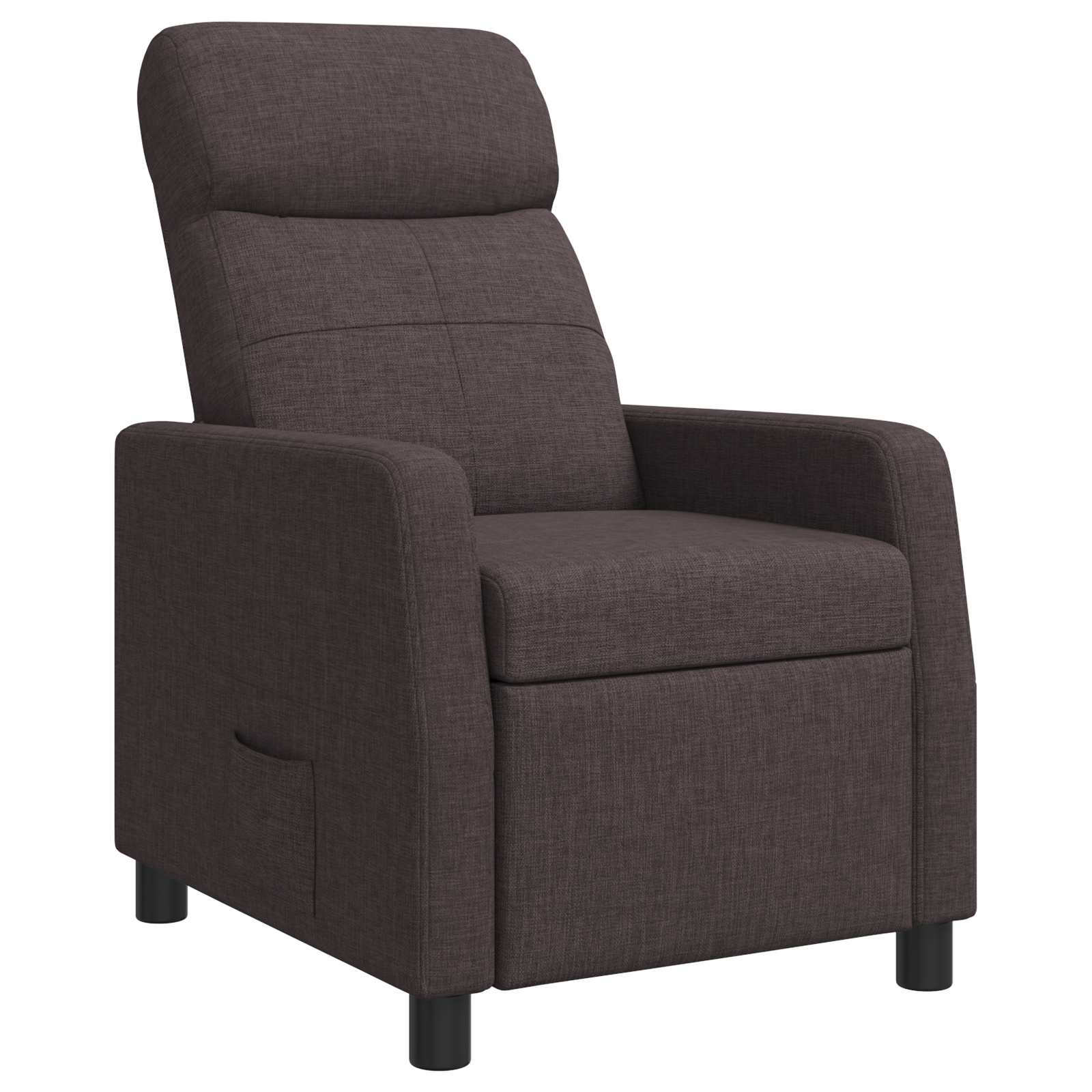 vidaXL Relaxfauteuil Donkerbruin Stof