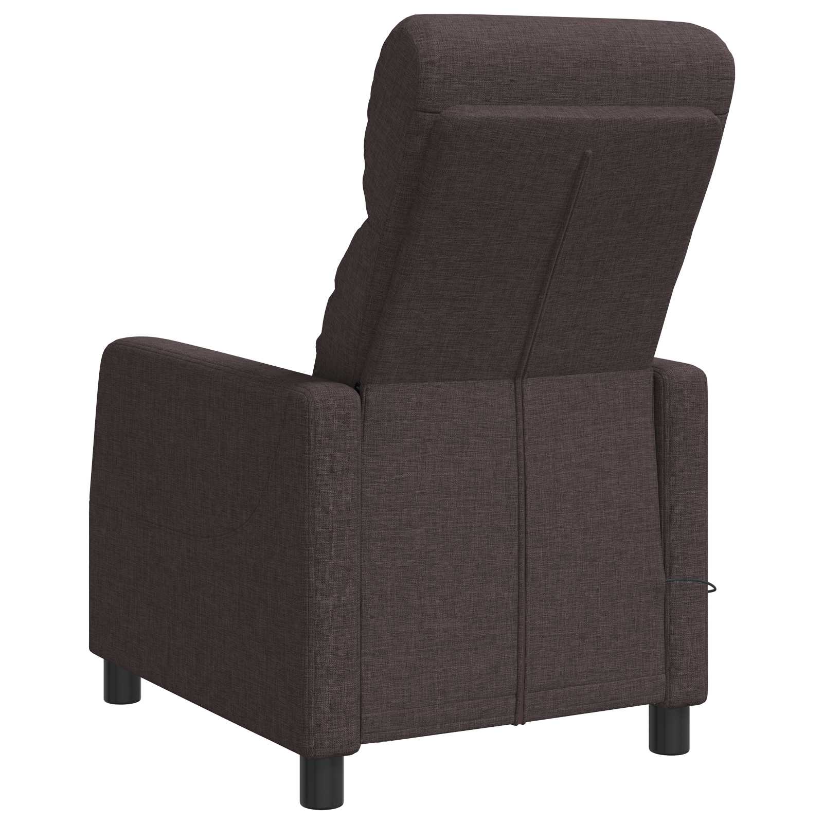vidaXL Massage Recliner Donkerbruin Stof