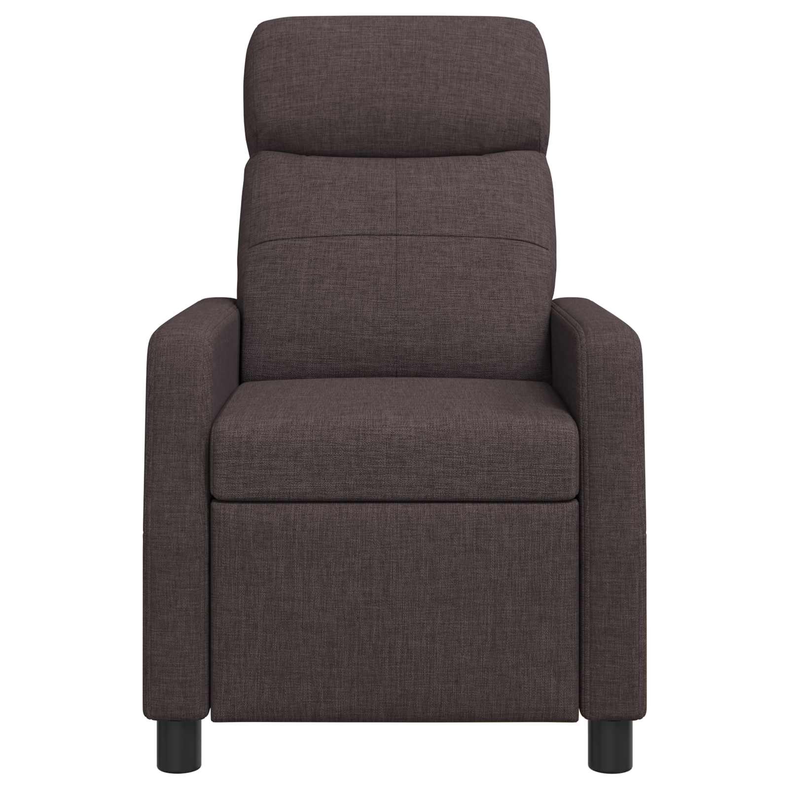 vidaXL Massage Recliner Donkerbruin Stof