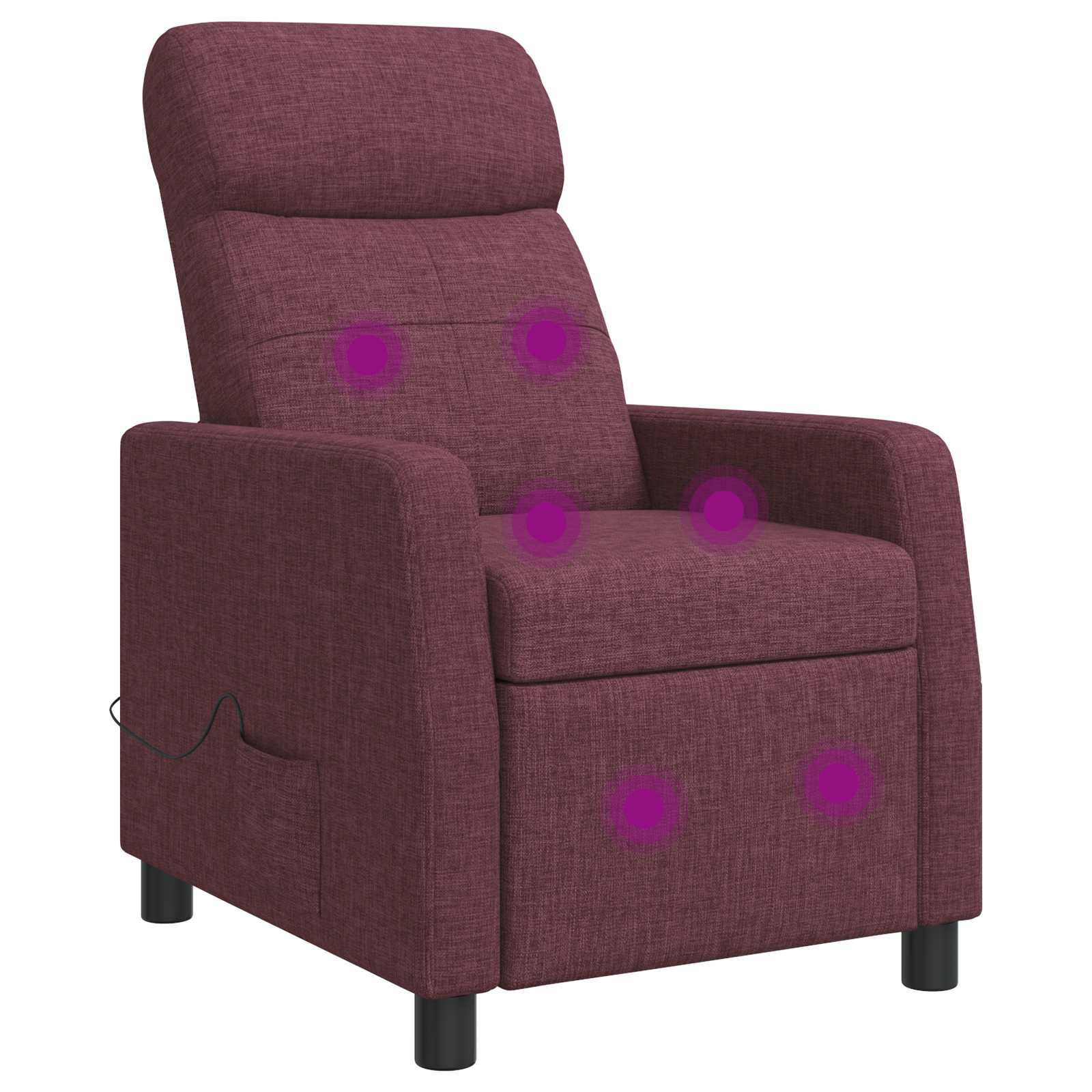 vidaXL Massage Relaxsessel Lila Stoff