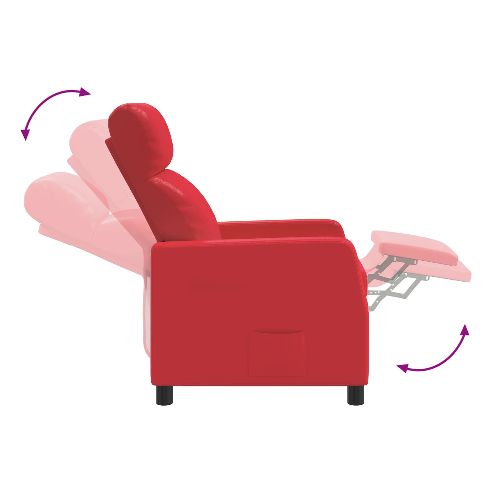 vidaXL Relaxfauteuil Rood Kunstleer